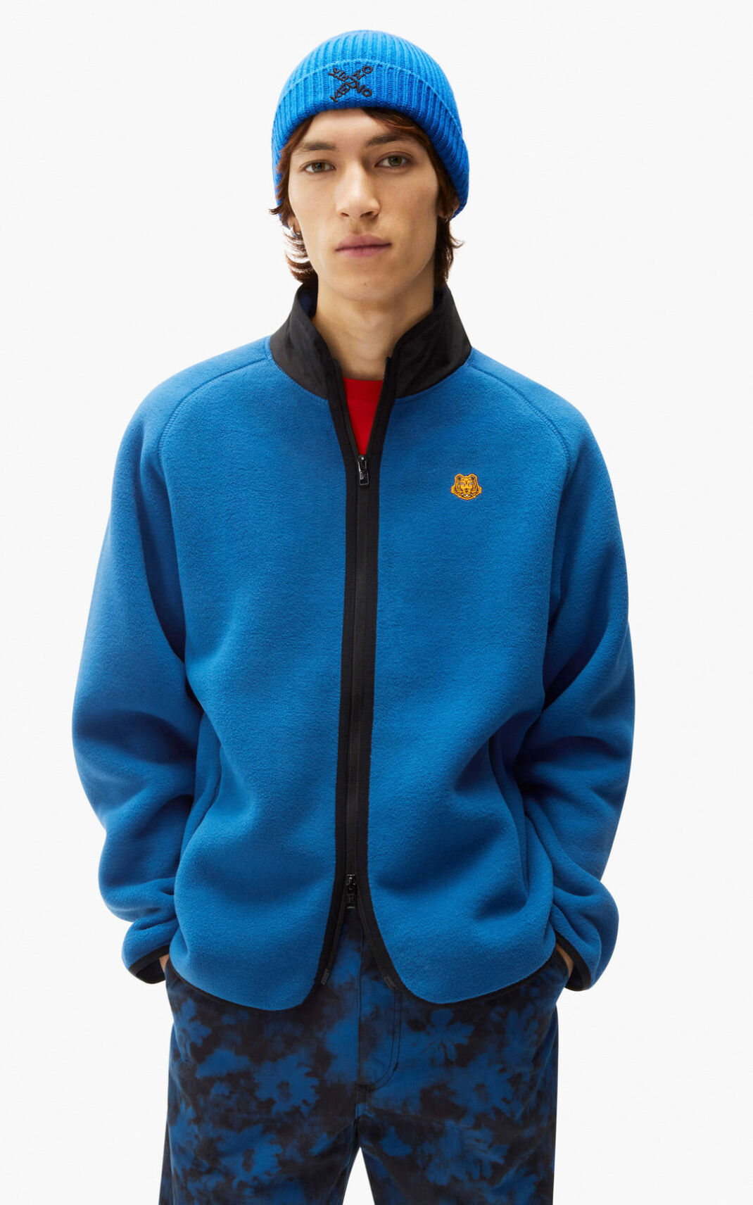 Kenzo Zipped fleece Sport Kabát Férfi Királykék Kék | ID.217590